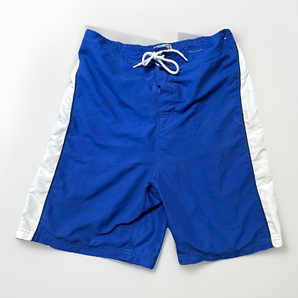 Laguna Swim‎ Trunks Mens Large Blue Black Lined 8" Inseam